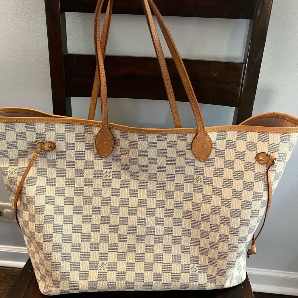 Louis Vuitton Neverfull GM-Damier Azur Ballerine Pink